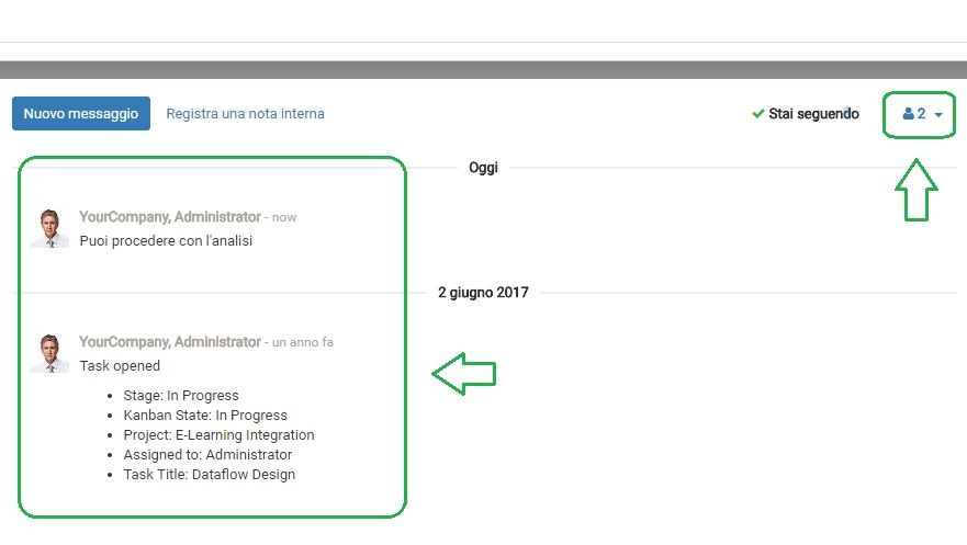 Odoo image and text block