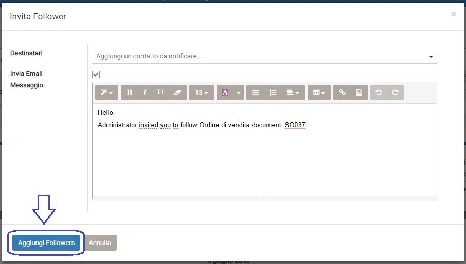 Odoo image and text block